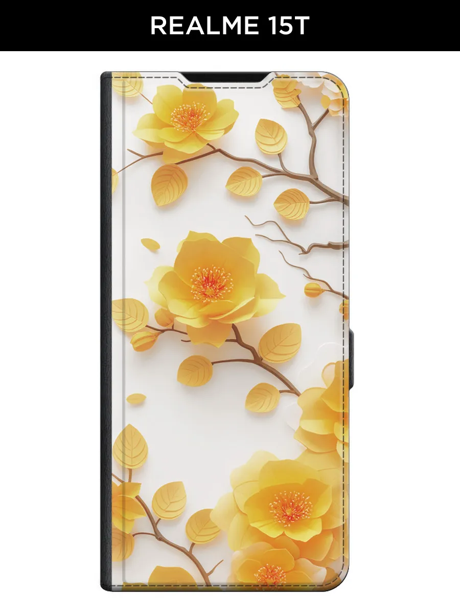 Чехол книжка на Realme 15T осенний