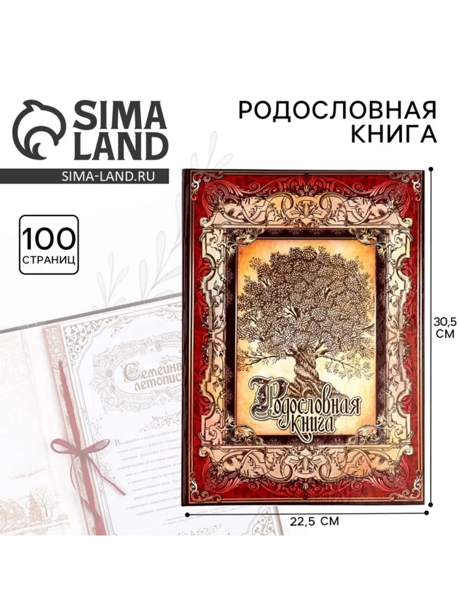 Родословная книга Древо 50 листов 30.5х22.5 см