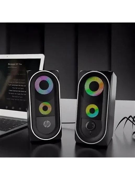 Нет бренда Колонки HP компьютерные DHE-6001 с RGB подсветкой, вариант, фото 2