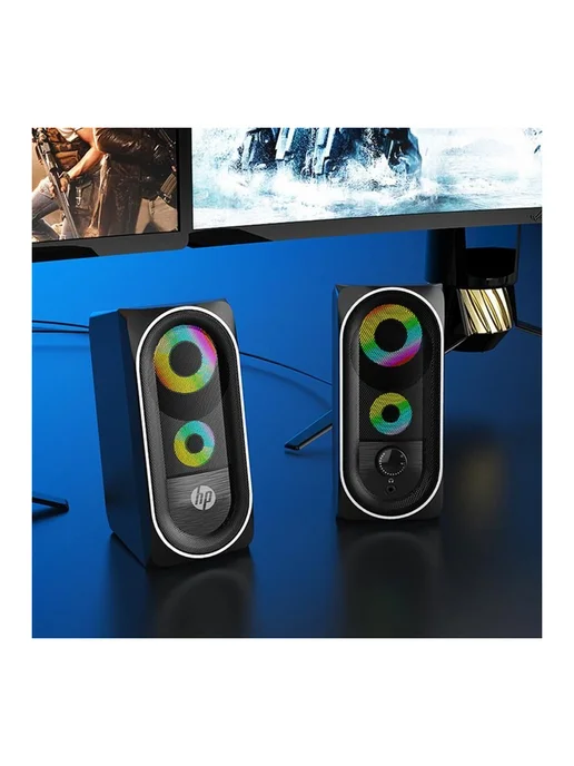 Нет бренда Колонки HP компьютерные DHE-6001 с RGB подсветкой, вариант, фото 3