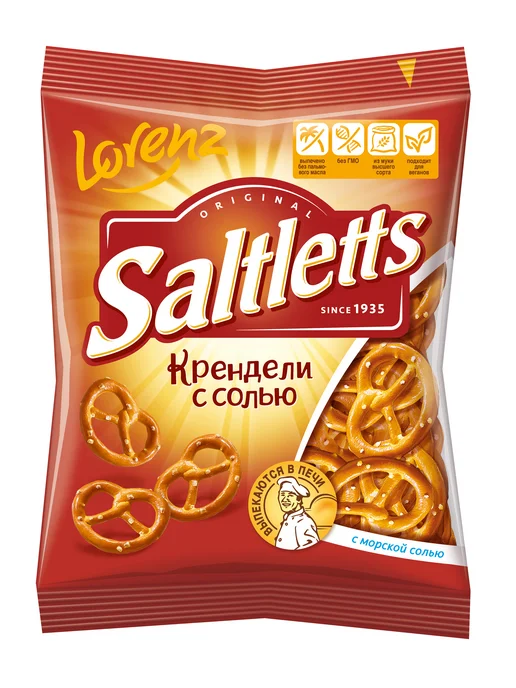 Lorenz Мини-крендели Saltletts с морской солью (комплект из 51 шт), 34 шт, фото 2