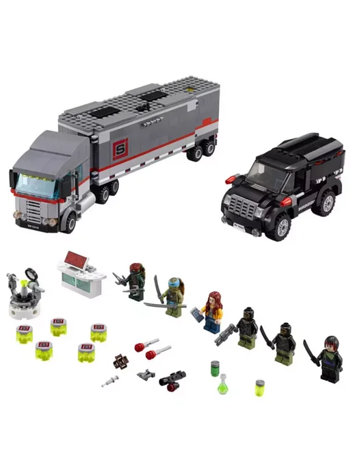 LEGO. Конструктор Черепашки Ниндзя Побег на Грузовике 743 детали, черный, фото 2