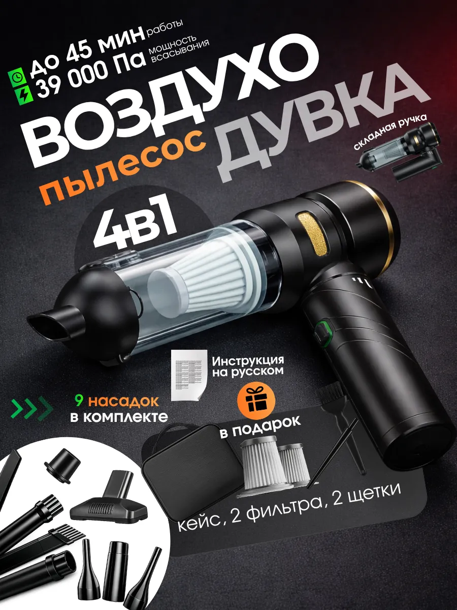 Пылесос для автомобиля беспроводной мощный