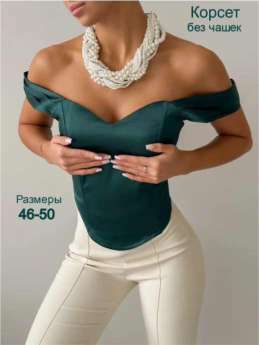 ShopMood Топ корсет вечерний утягивающий, зеленый, фото 3