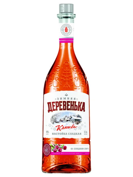 Зимняя деревенька клюква, вариант