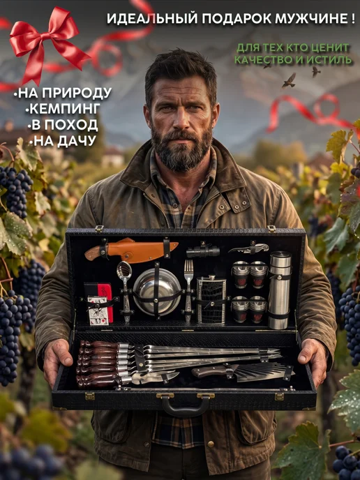 Wolf Shampur Набор для пикника шашлычный № 5, красный, фото 2