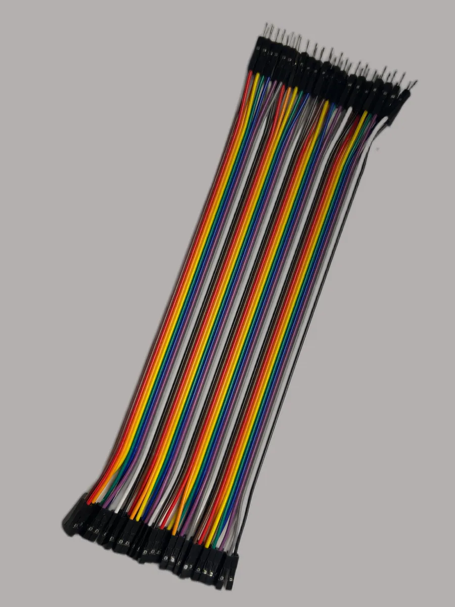 Провода-перемычки Dupont 20 см, 40 шт, папа-мама для Arduino