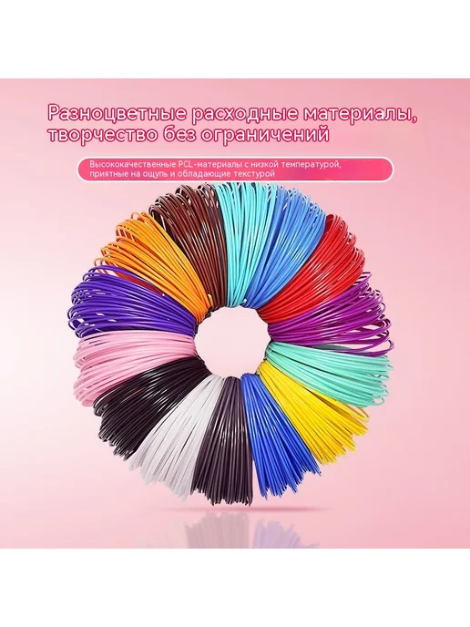 Нет бренда Желтая 3D-ручка с подсветкой, PCL пластик, 220В, коричневый