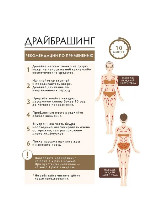 Банные Штучки Щетка массажная деревянная антицеллюлитная 13 см драйбраш, бежевый, фото 3