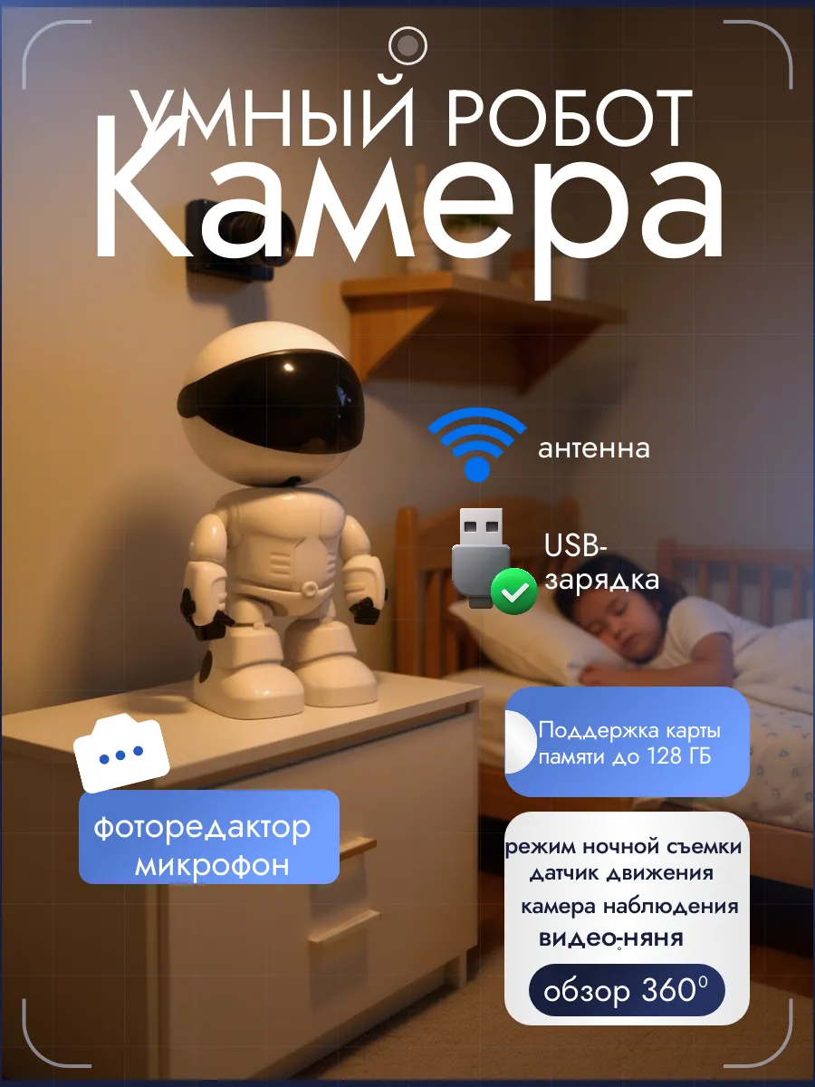 Умная Камера радио-видео няня для Слежения и Безопасности