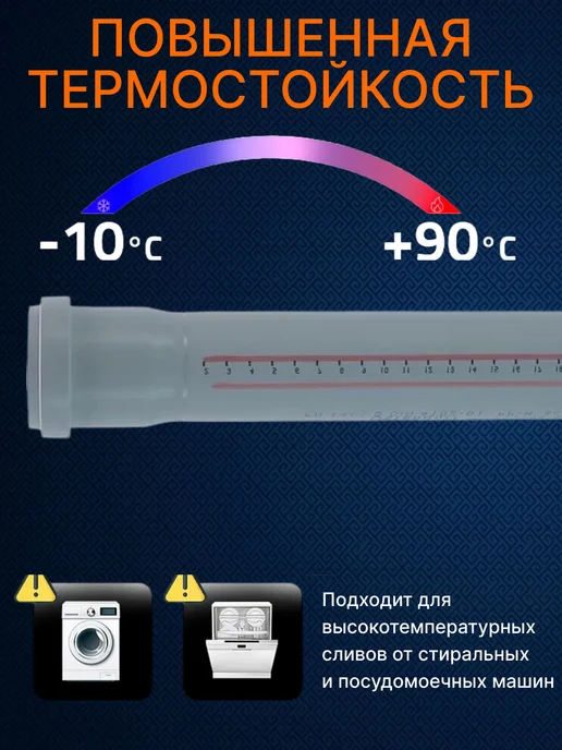 Труба канализационная Ostendorf Ф50 мм, длина 250 мм, 1 шт, 1 шт, фото 5