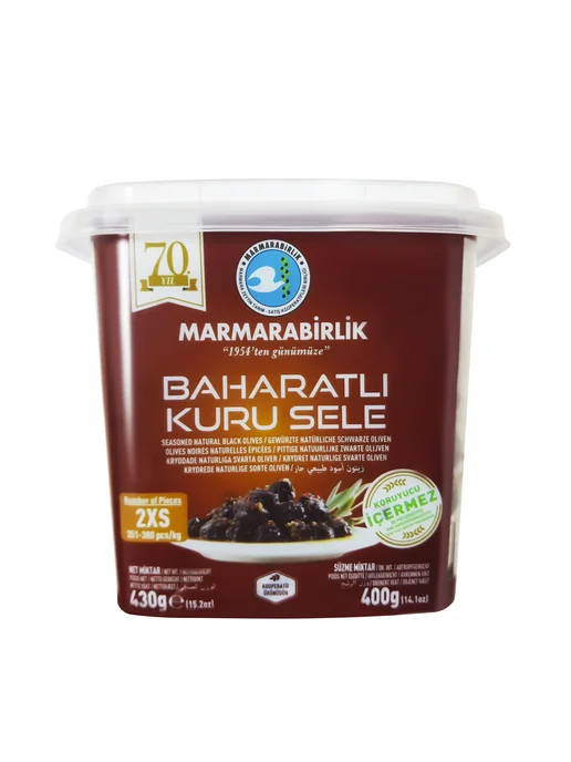 Marmarabirlik Маслины вяленые в кукурузном масле со специями 2XS, 430гр, 430 г