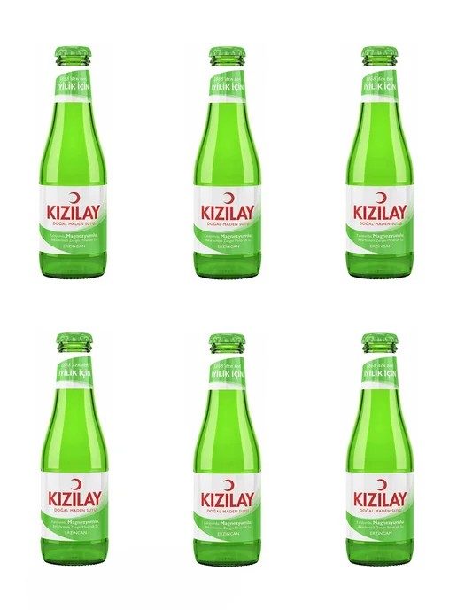 KIZILAY Минеральная вода газированная (классическая),6шт*200мл(Kiz), 6 шт, 200 мл, фото 3
