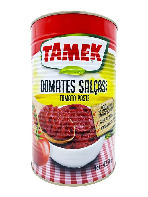 TAMEK Томатная паста двойной концентрации, без соли, 4250гр, 4,25 кг