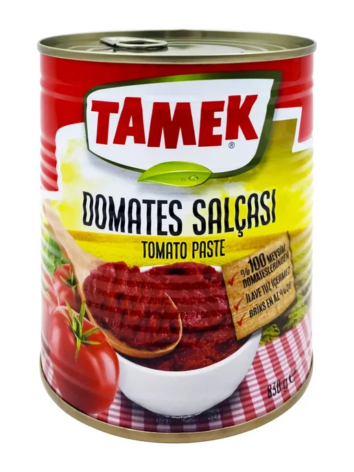 TAMEK Томатная паста, двойной концентрации. Без соли, 830гр, 830 г