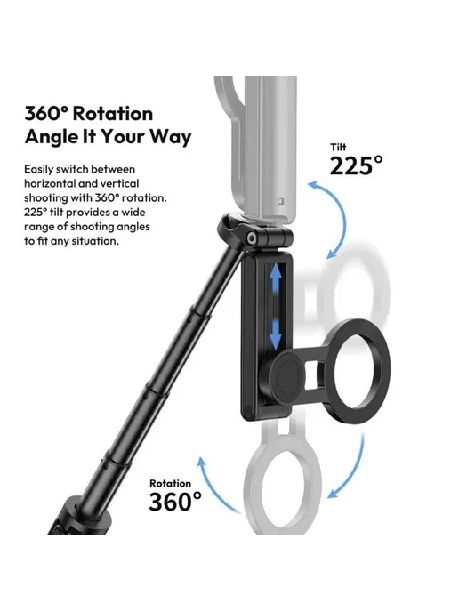 Ulanzi Штатив - монопод JJ03 3-in-1 Magnetic Phone Tripod, вариант, фото 8