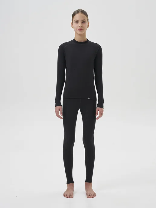 NORDSKI Комплект спортивного термобелья для лыж бега Advance Black, черный