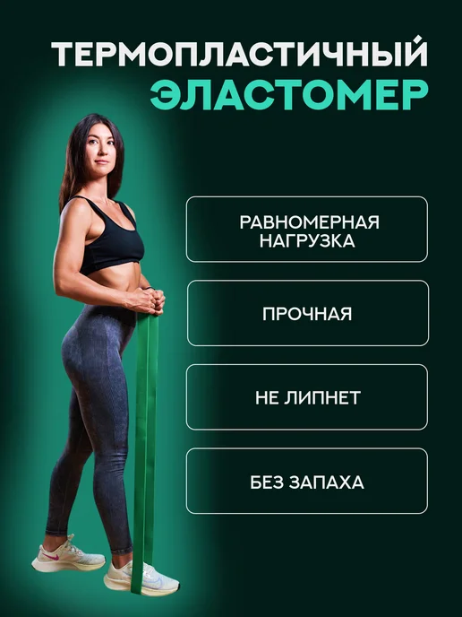 Start Up Резинка для фитнеса и подтягивания на турник, зеленый, фото 2