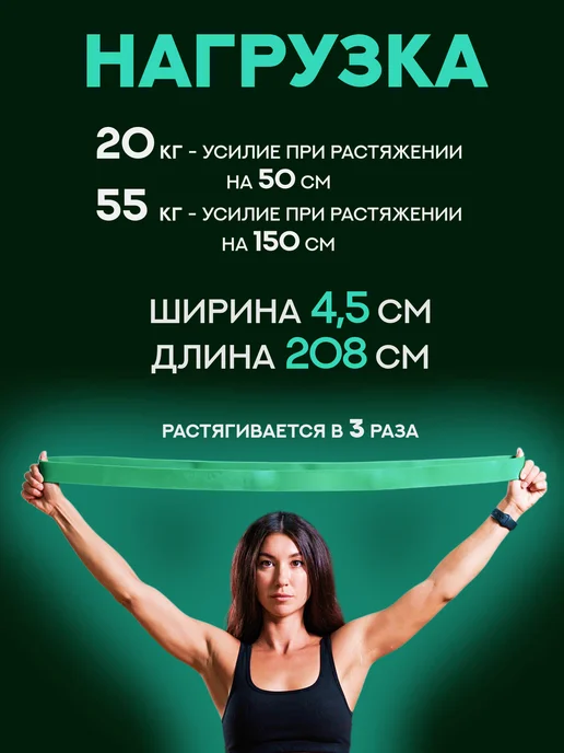 Start Up Резинка для фитнеса и подтягивания на турник, зеленый, фото 3