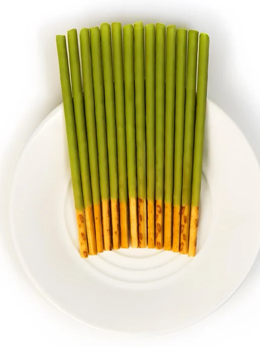 Pocky Поки шоколадные палочки зеленый чай, зеленый, фото 4