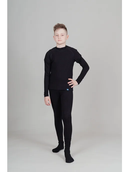 NORDSKI Комплект спортивного термобелья Jr Active Pro black детское, черный, фото 2