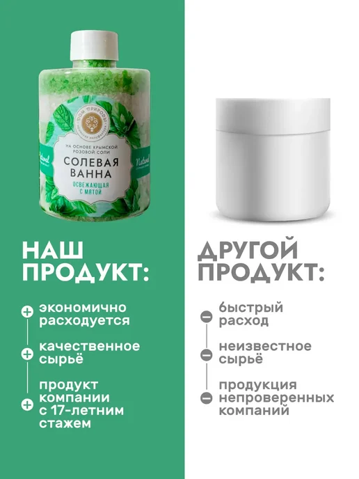Мануфактура Дом природы Натуральная соль для ванн освежающая с мятой, вариант, фото 2