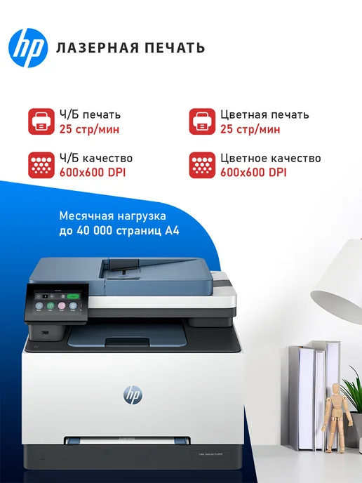 HP МФУ лазерный цветной с Wi-Fi LaserJet MFP 3303FDW, Дуплекс, вариант, фото 2