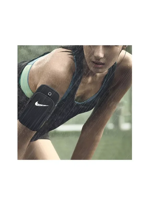 Nike Сумка на руку для бега Найк, черный, фото 2
