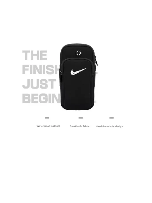 Nike Сумка на руку для бега Найк, черный, фото 3