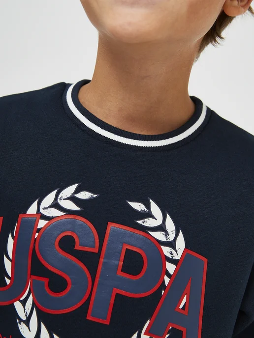 U.S. Polo Assn. Спортивный костюм с начесом, синий, фото 3