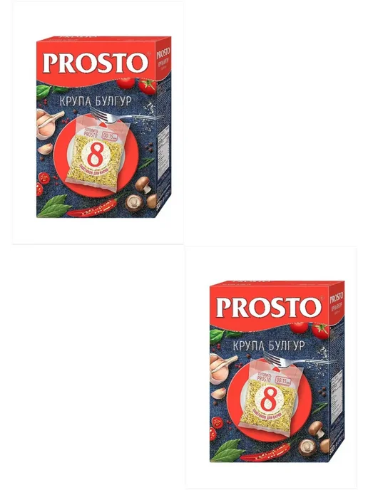 Prosto Крупа Булгур 8 п х 62.5 г 500 г 2 уп, 62,5 г, 500 г