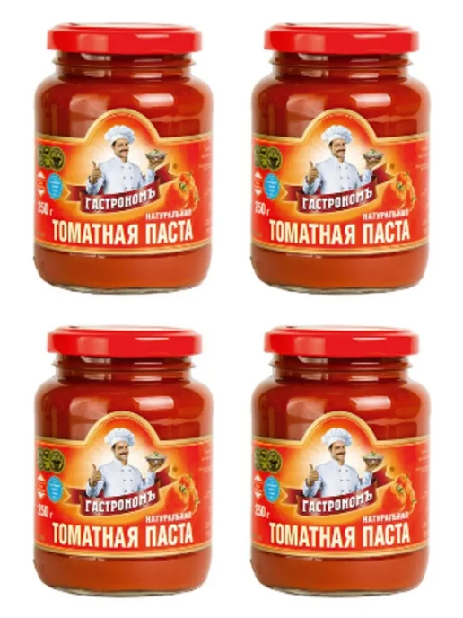 Гастрономъ Томатная паста 250 г 4 шт, 250 г, 4 шт