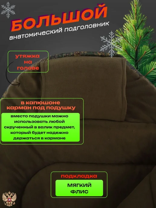 Борей Спальный мешок туристический для похода отдыха до -30С, серый, фото 2