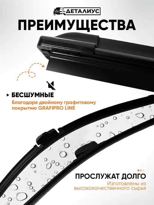 ДЕТАЛИУС 600 400 Щетки стеклоочистителя Ниссан Кашкай j10, Хавал H6 1, вариант, фото 3