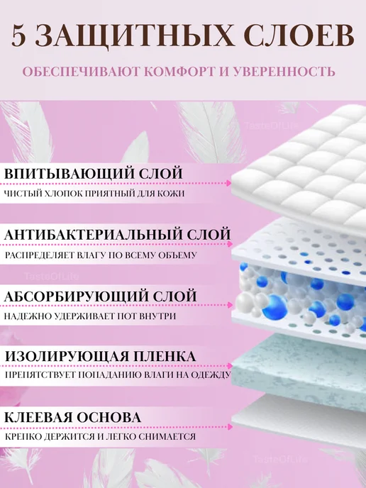 Вкладыши от пота и пятен на одежде, 10 шт, фото 3
