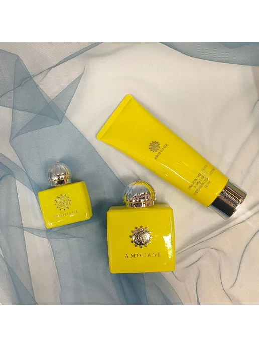 Подарочный набор духи Amouage Love Mimosa 3 в 1 женские, 3 шт, фото 5