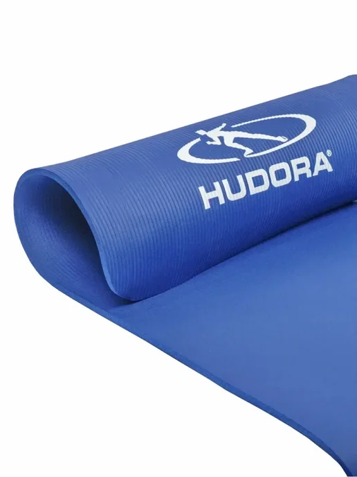 Hudora Коврик для йоги и фитнеса нескользящий толстый, голубой, фото 6