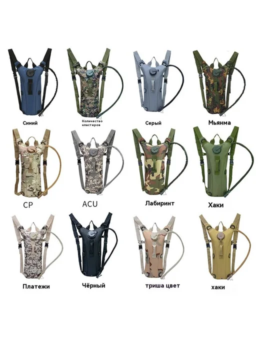 Мешок для воды рюкзак 3L Ниже 20L, 3 л, 20 л, фото 5