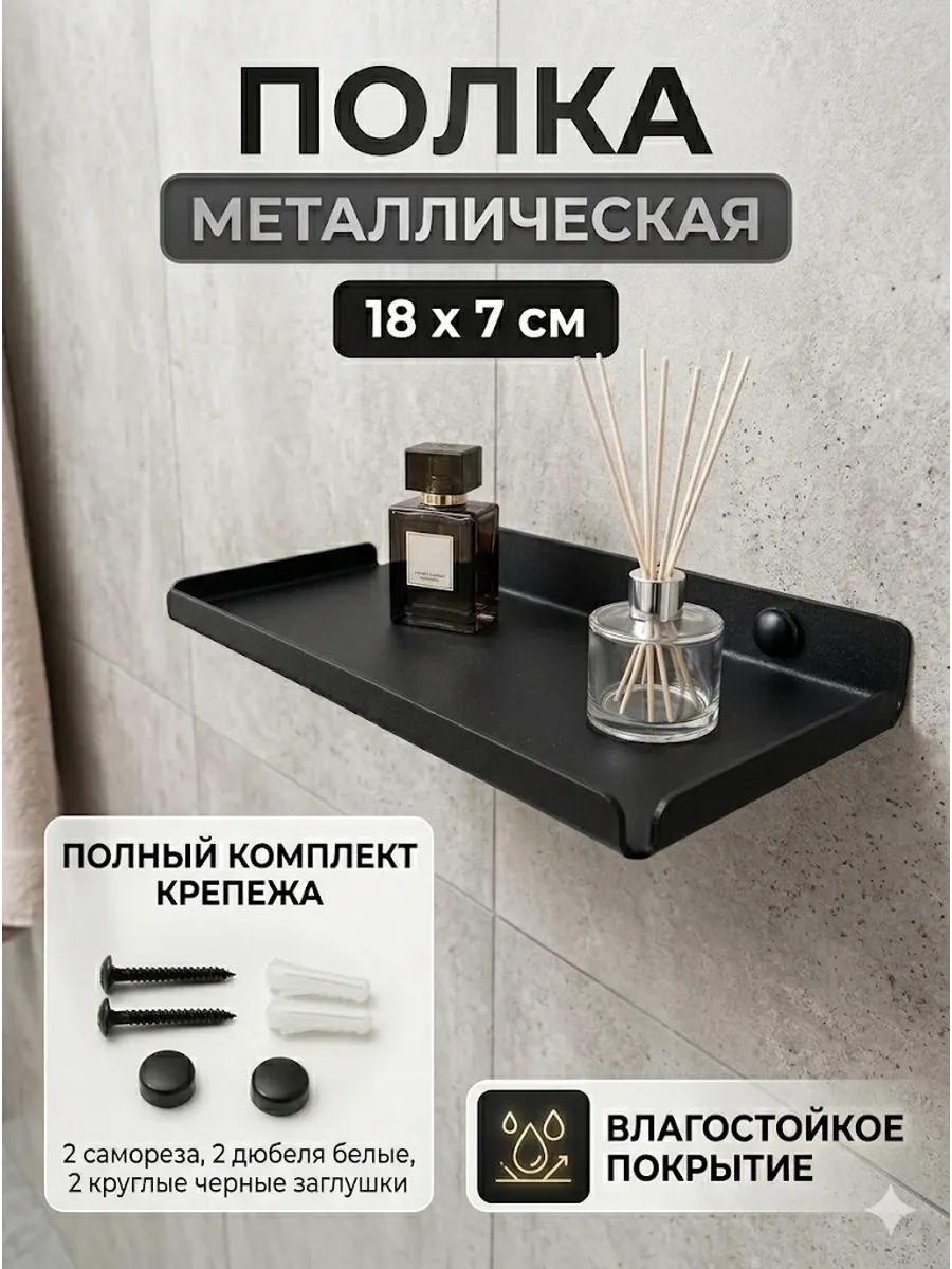 Полка настенная металлическая лофт