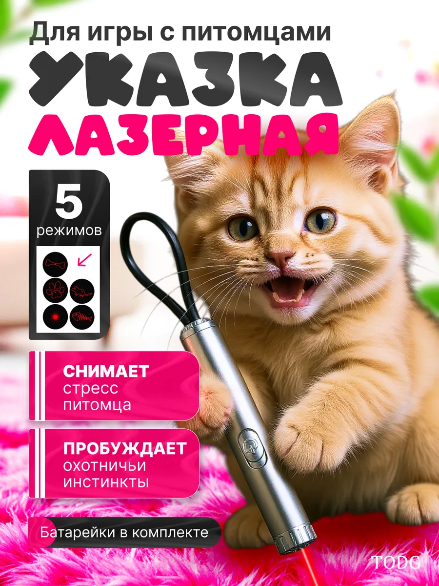 Лазерная указка игрушка для кошек и собак лазер