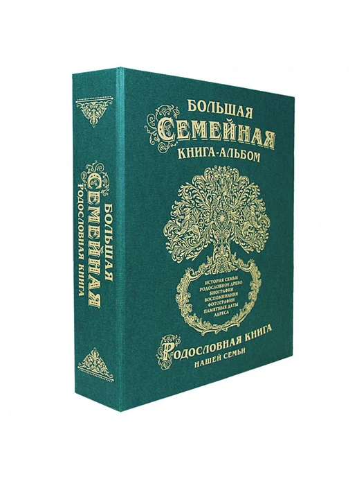 Подарки от Михалыча Большая семейная книга-альбом (зелёная), зеленый, фото 2