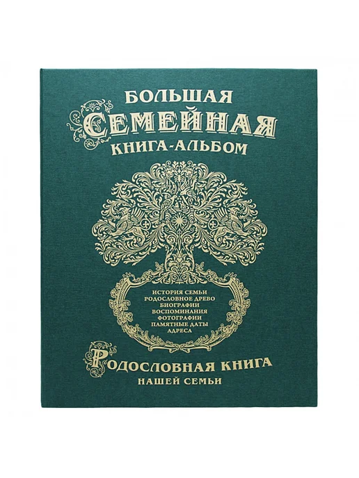 Подарки от Михалыча Большая семейная книга-альбом (зелёная), зеленый, фото 3
