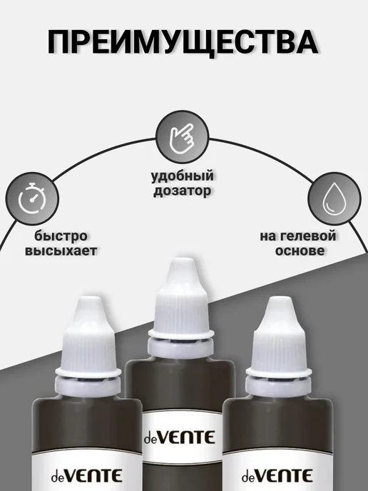 deVENTE Краска штемпельная чёрная 28мл на гелевой основе, 28 мл, фото 2