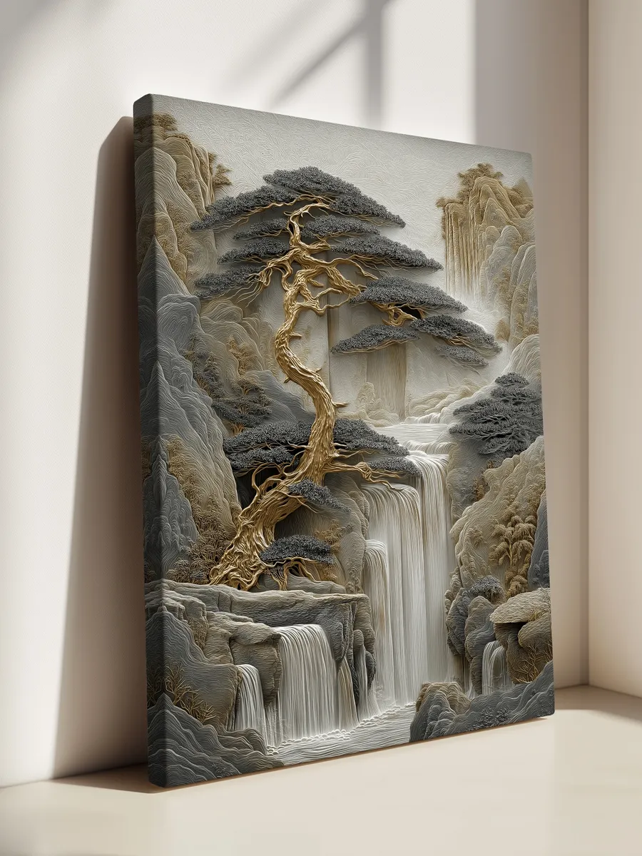 Картина "Горный водопад" 80x110