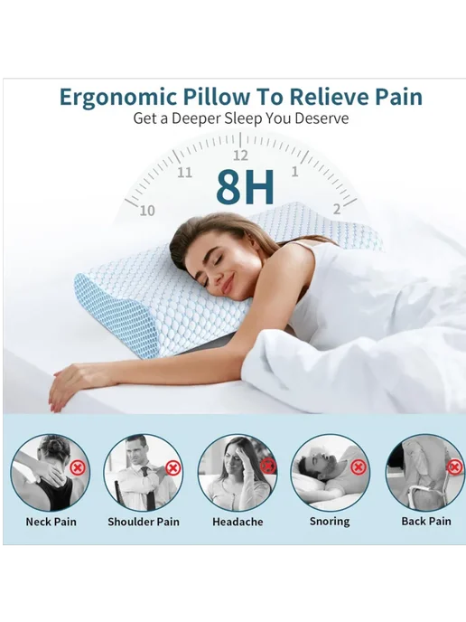 Sleepmentor Подушка ортопедическая, синий, фото 4