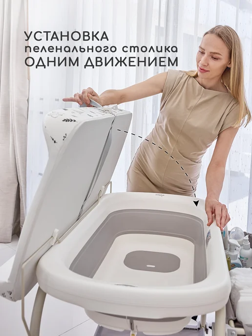Miyoumi Ванночка для купания новорожденных с пеленальным столиком, вариант, фото 6