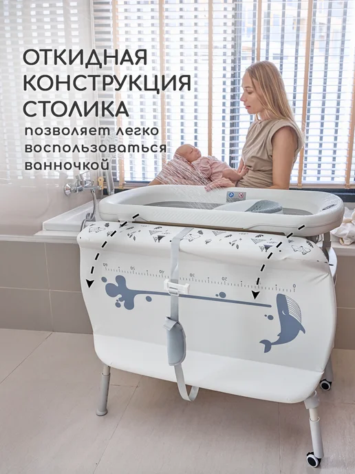 Miyoumi Ванночка для купания новорожденных с пеленальным столиком, вариант, фото 8