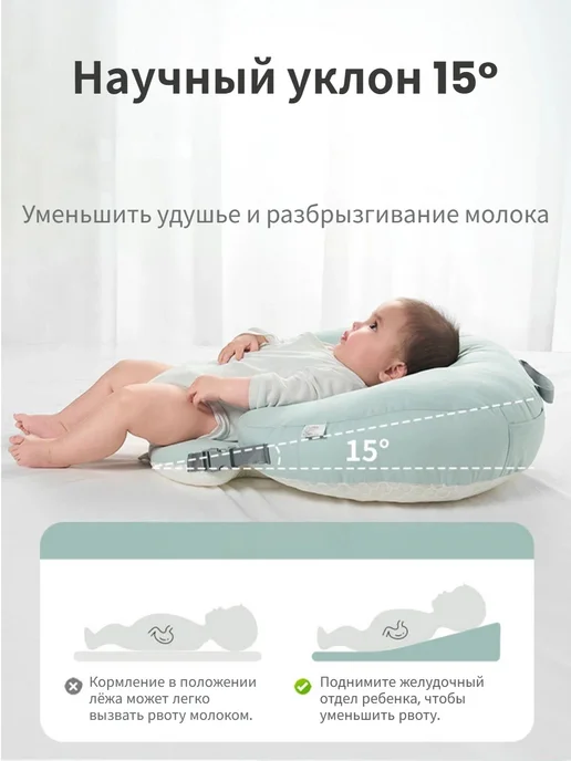 Съемная подушка для кормления новорожденных, коричневый, фото 5