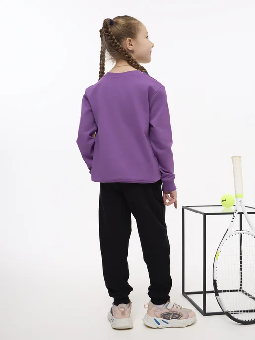 UTEX.KIDS Костюм двойка с 3 до 7 лет с печатью воздушные шарики, фиолетовый, фото 3