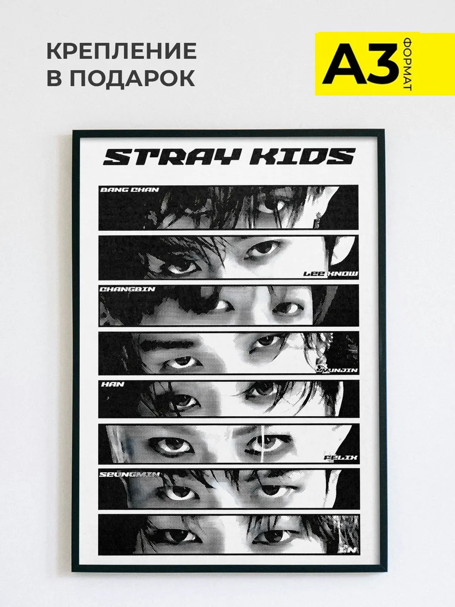 Постер на стену Stray Kids, А3